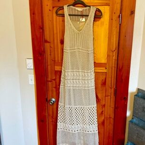 Khaki sweater maxi dress